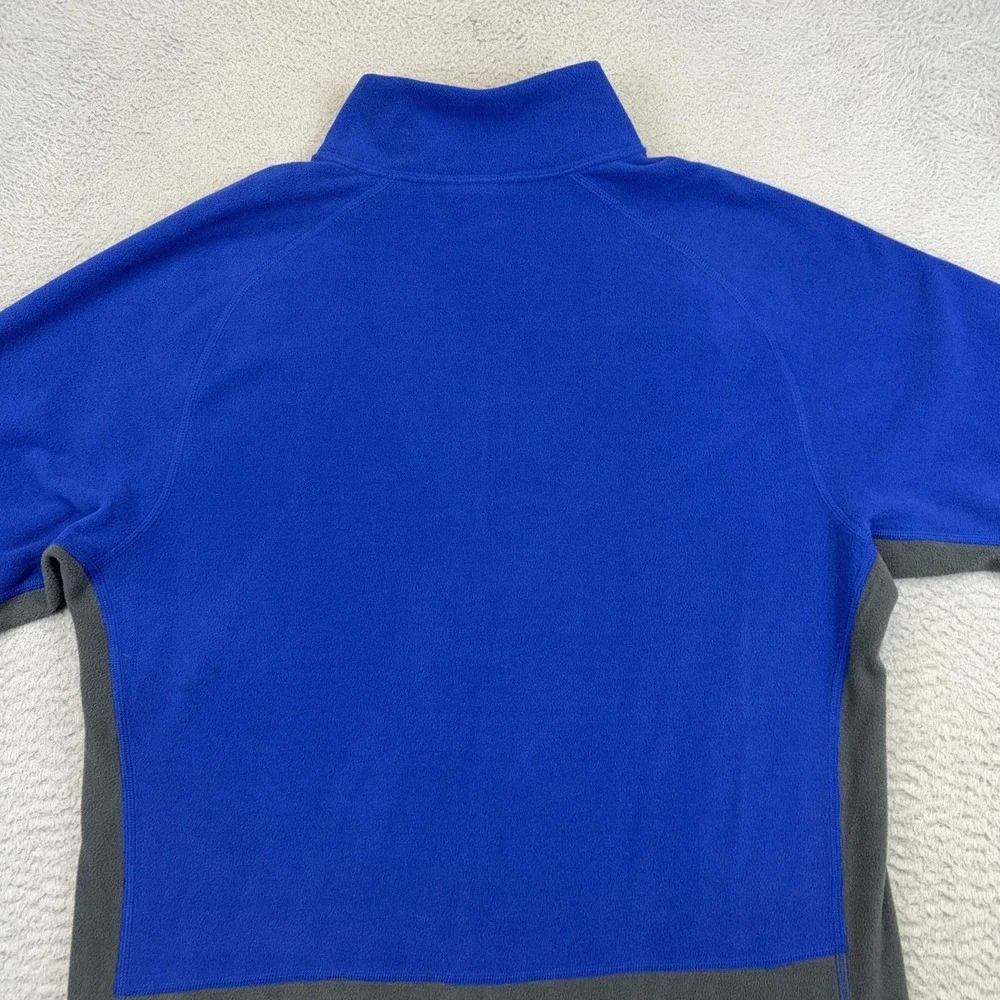 The North Face Pullover Mens Large Blue Gray Fleece Quarter Zip Hiking Top